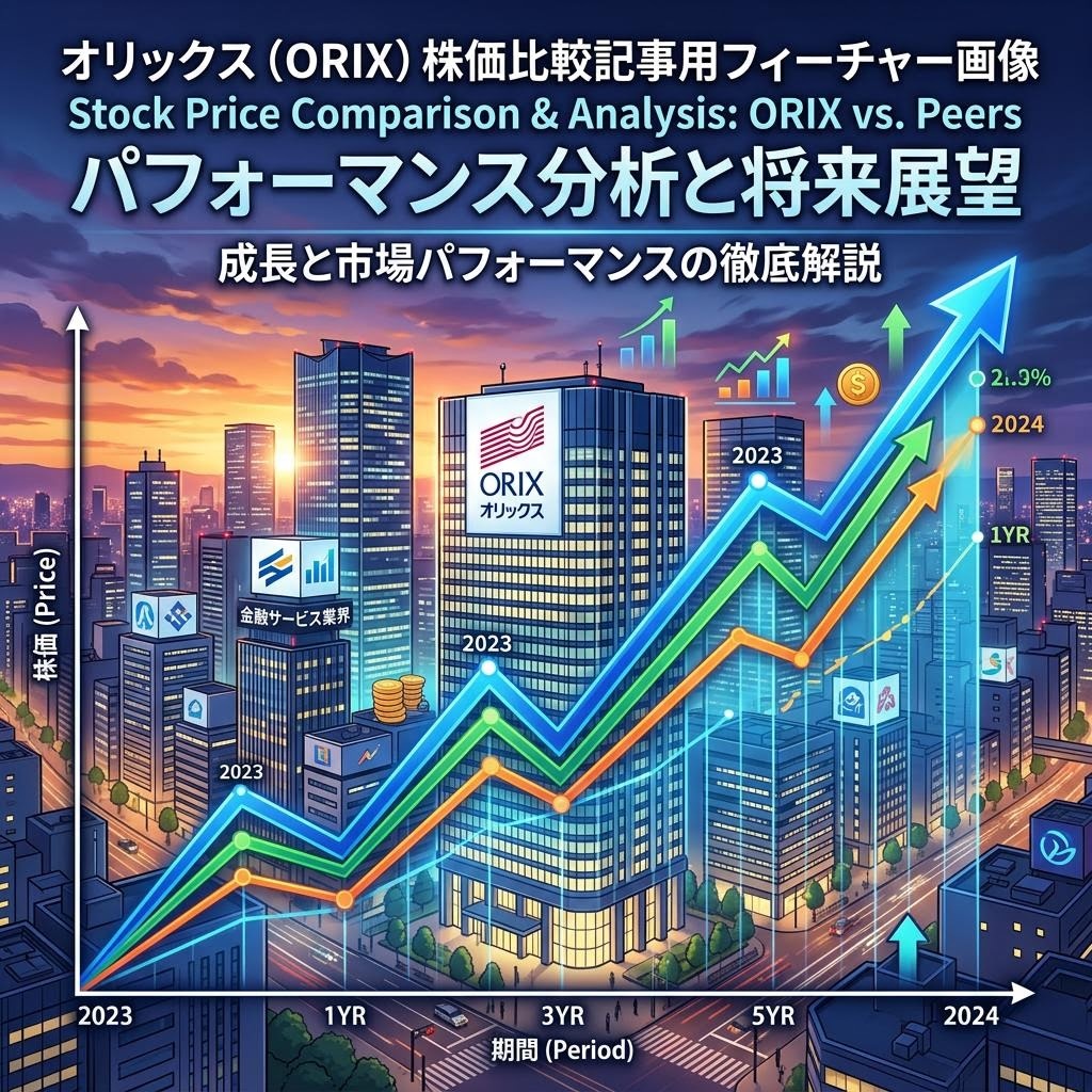 オリックスの株価と金融サービス業界の比較
